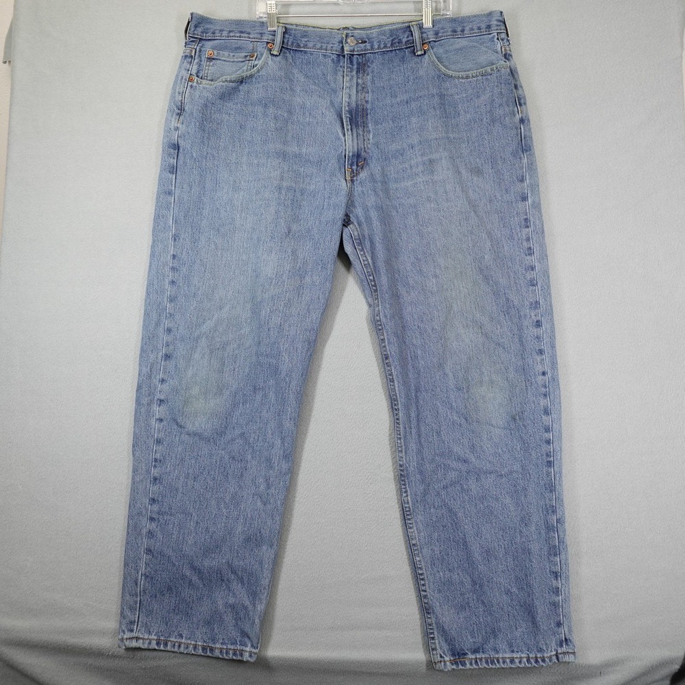 Levi's Jeans Mens 44x30 Blue 550 Relaxed Fit Tapered Leg Denim Workwear Casual